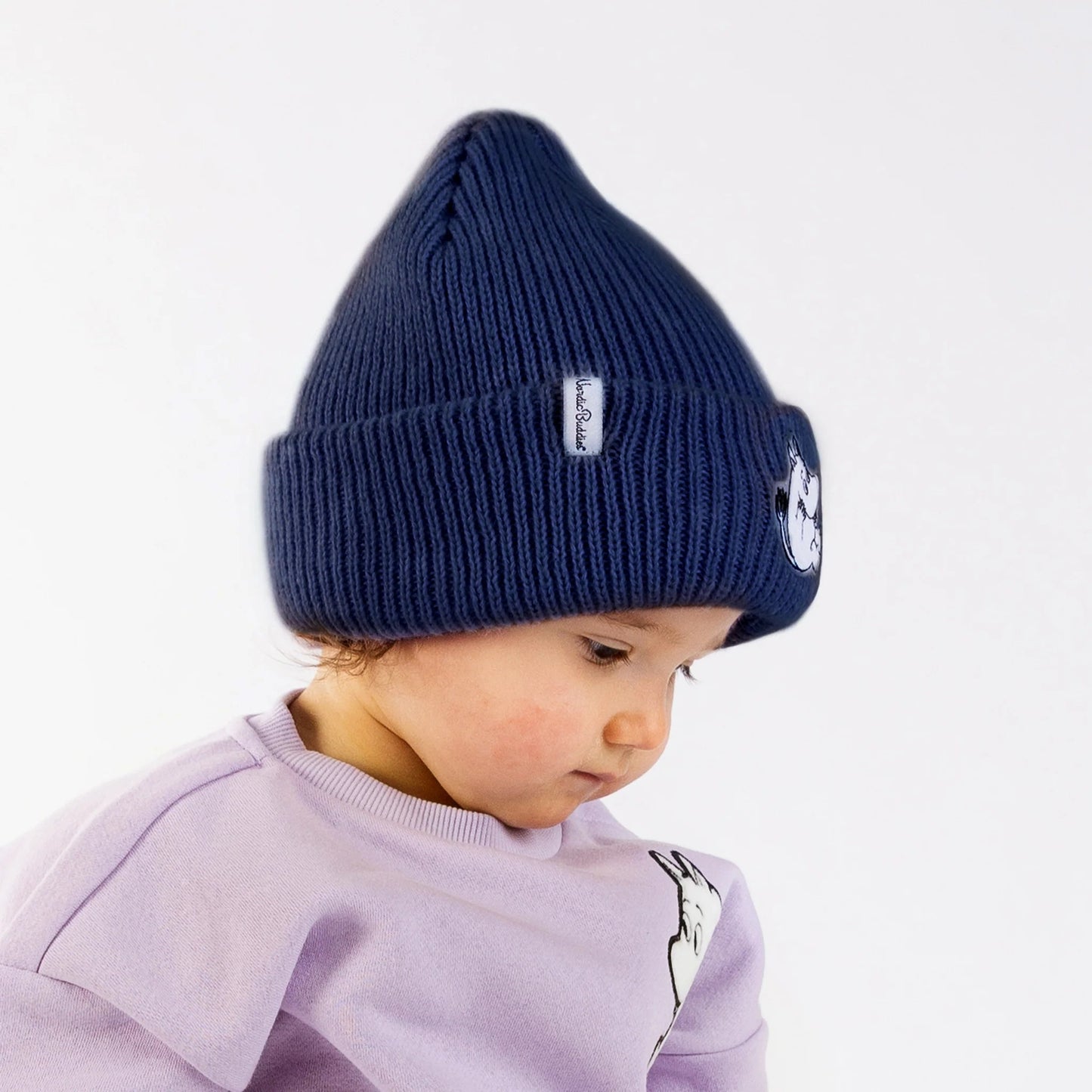 Moomintroll Felt Patch Beanie Kids - Navy