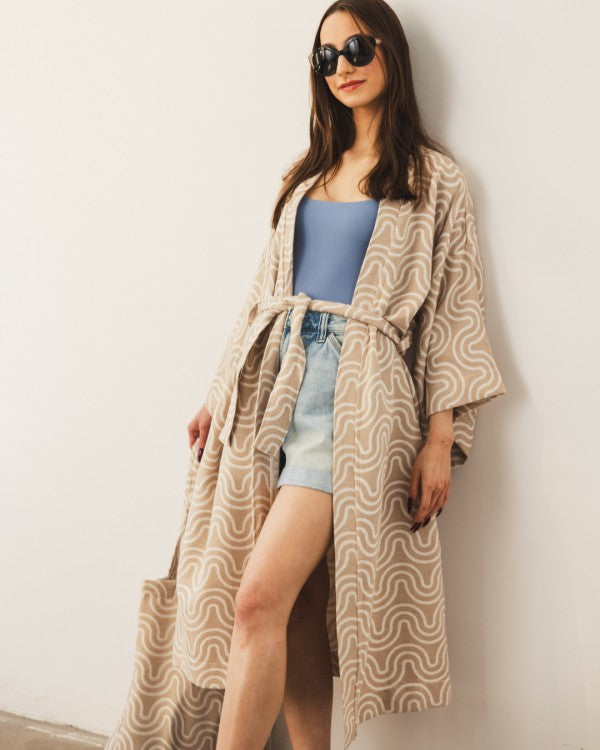 Bamboo Kimono for Women - Sand