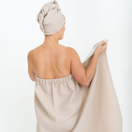 Women's Spa Wrap Towel with Velcro and Elastic