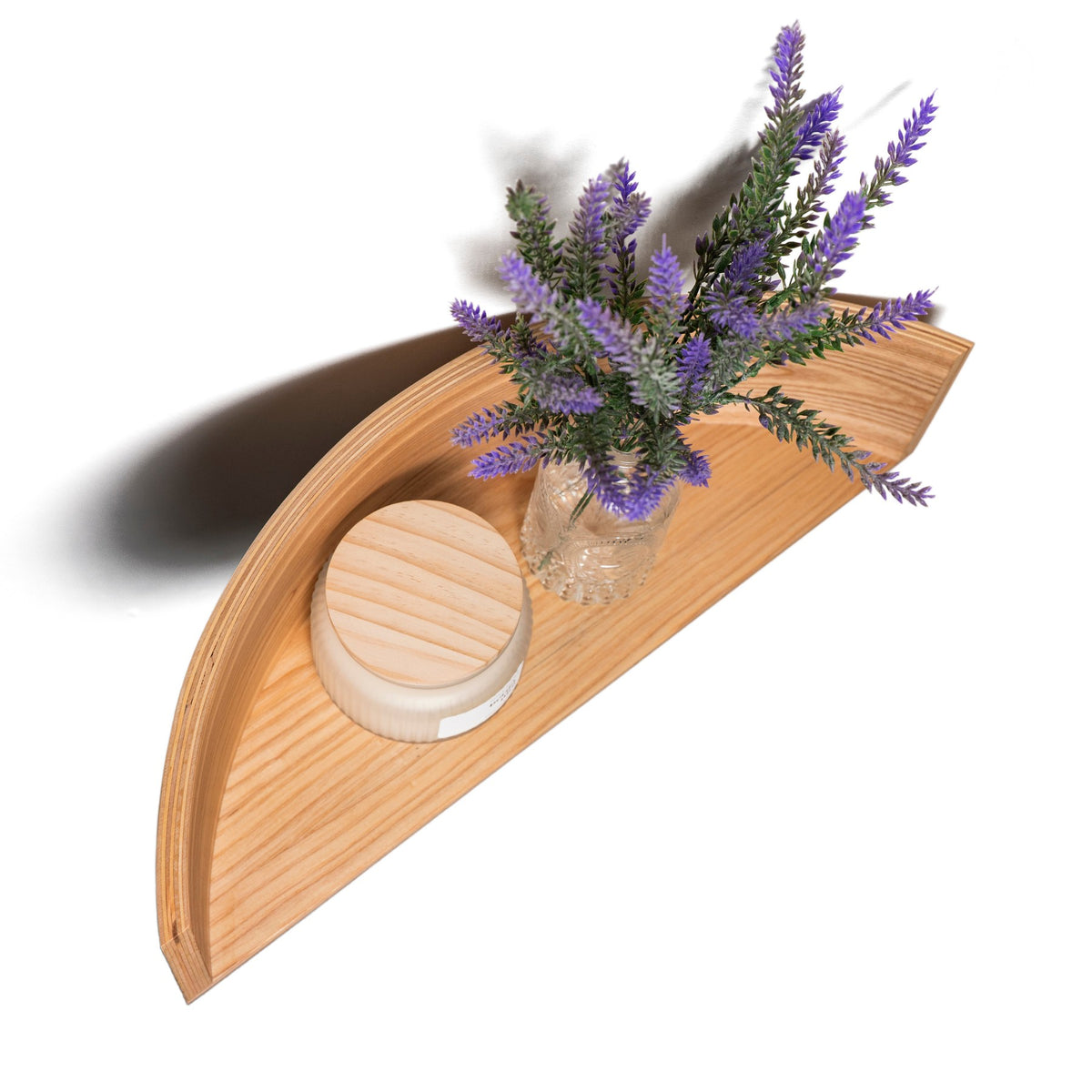 Floating Wooden Wall Shelf - Pie