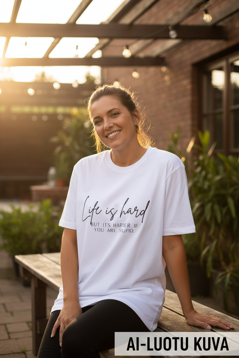 Life Is Hard lifestyle AI-luotu kuva