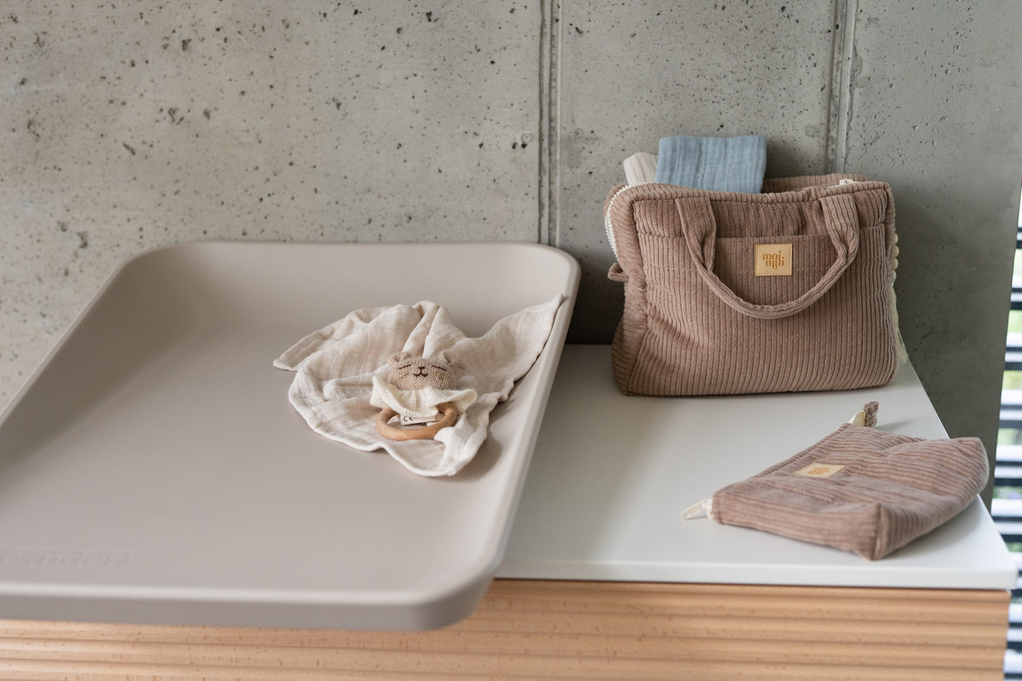 Make-Up Bag Set of 2 - Latte