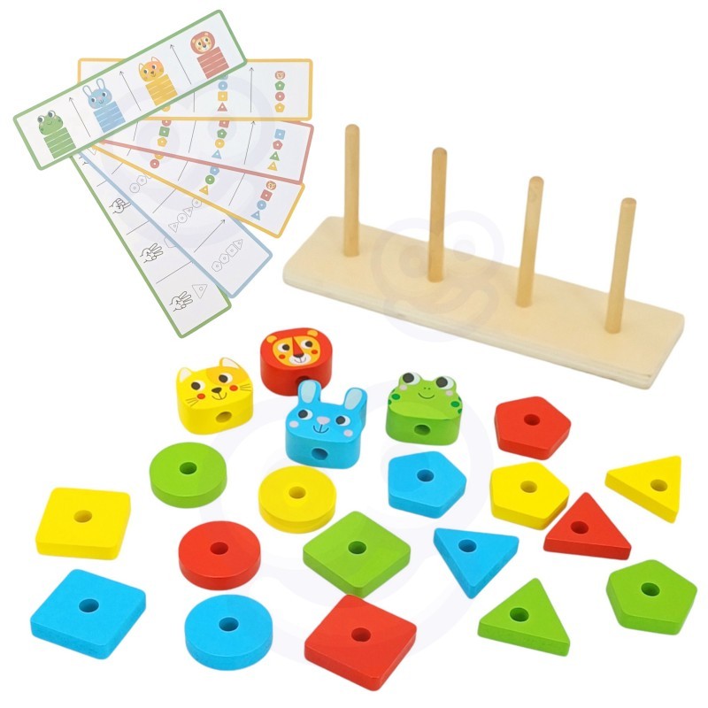 Montessori Puzzle Pyramid With Animals