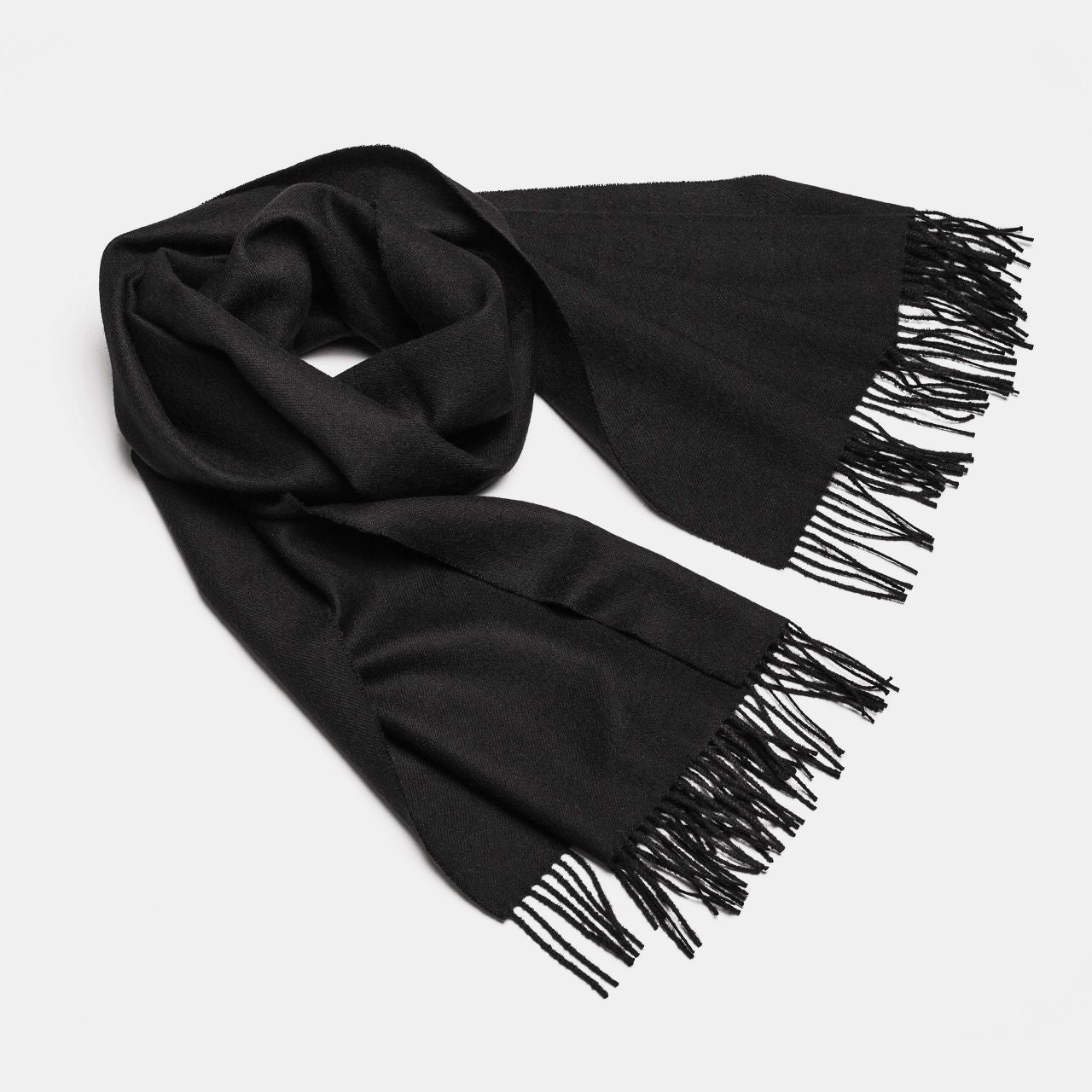 Natural Baby Alpaca Maxi-Scarf with Fringes